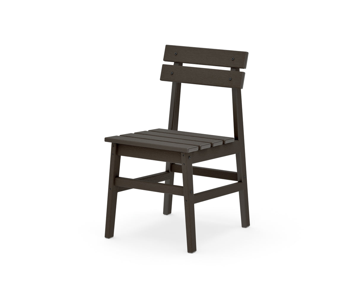 POLYWOOD Modern Studio Plaza Chair (Single) in Vintage Coffee