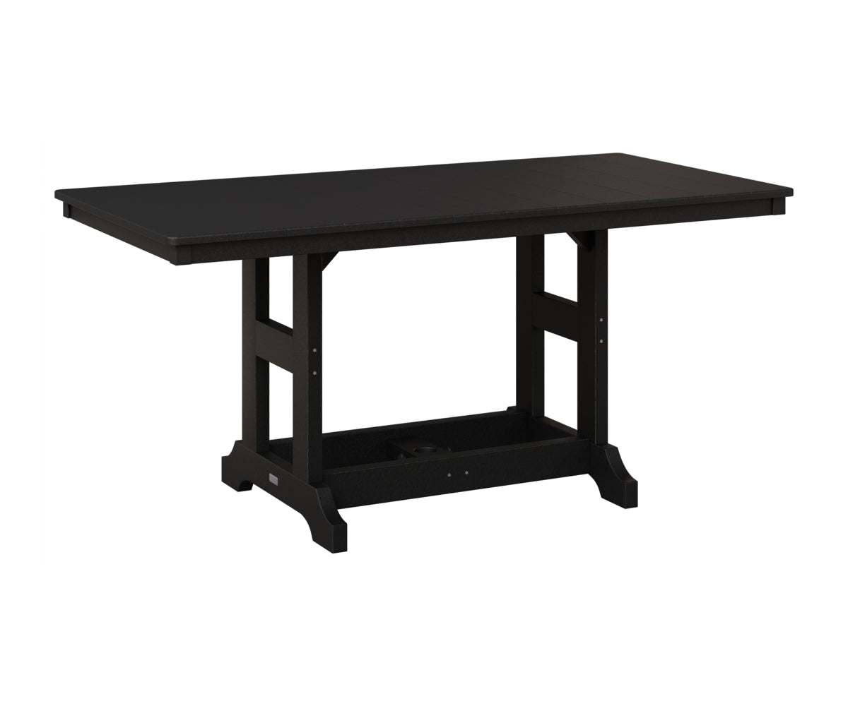 Berlin Gardens Garden Classic 33" x 66" Rectangular Table in Black