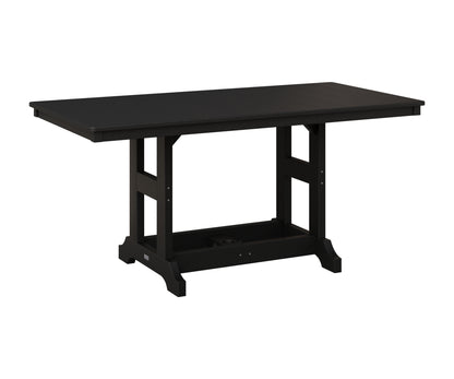 Berlin Gardens Garden Classic 33" x 66" Rectangular Table in Black