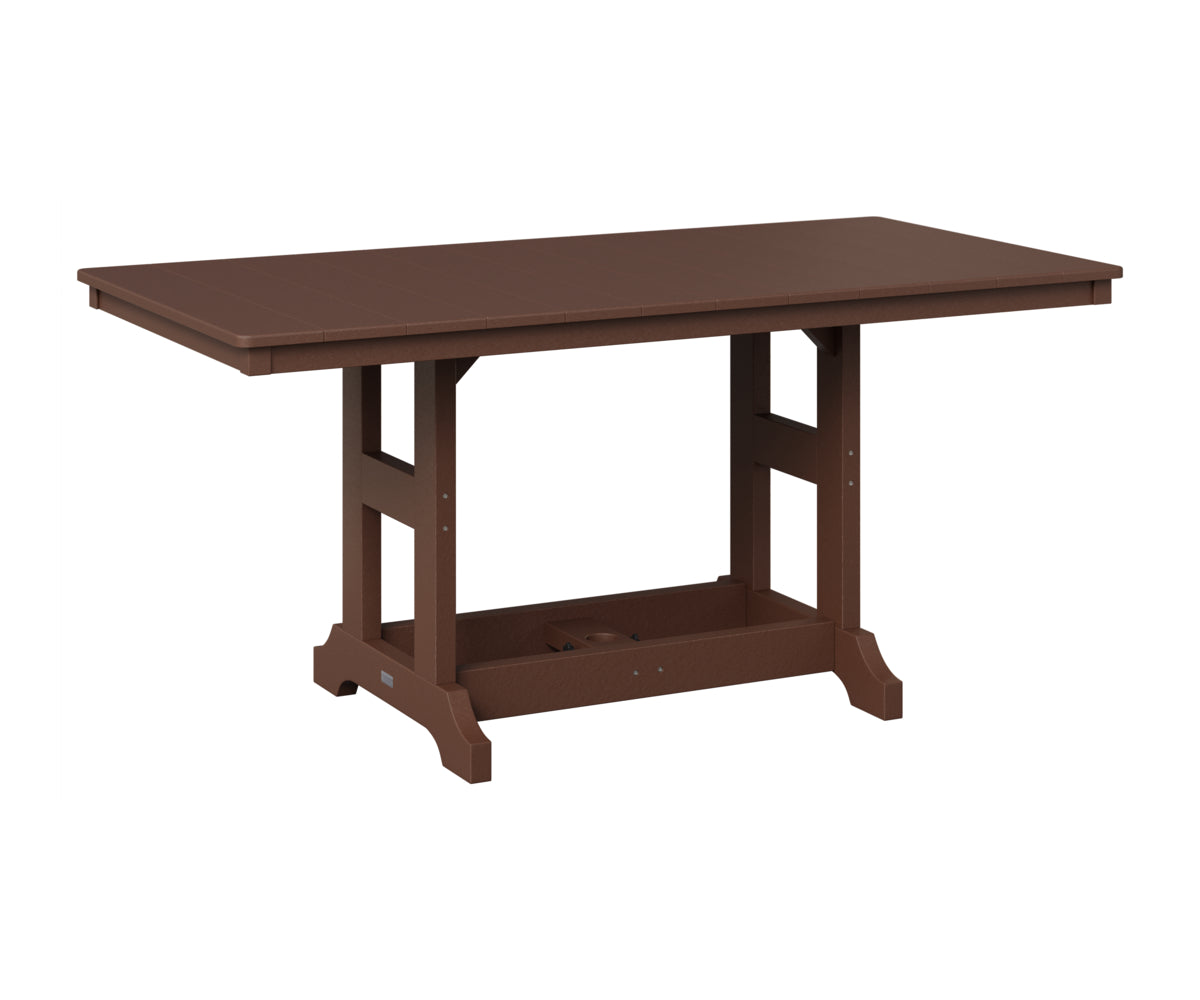 Berlin Gardens Garden Classic 33" x 66" Rectangular Table in Chocolate Brown