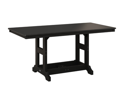 Berlin Gardens Garden Classic 33" x 66" Rectangular Table in Black, Hammered Black top