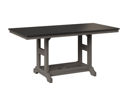 Berlin Gardens Garden Classic 33" x 66" Rectangular Table in Coastal Gray, Hammered Black top