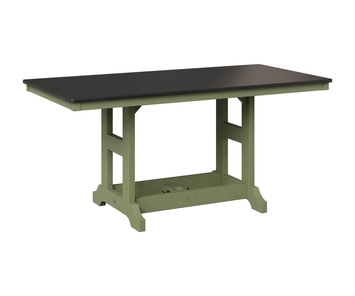 Berlin Gardens Garden Classic 33" x 66" Rectangular Table in Sage, Hammered Black top