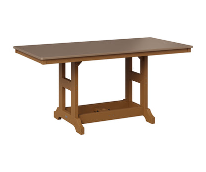 Berlin Gardens Garden Classic 33" x 66" Rectangular Table in Cedar, Hammered Bronze top