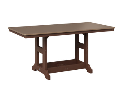 Berlin Gardens Garden Classic 33" x 66" Rectangular Table in Chocolate Brown, Hammered Bronze top