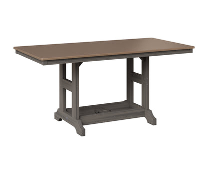 Berlin Gardens Garden Classic 33" x 66" Rectangular Table in Coastal Gray, Hammered Bronze top