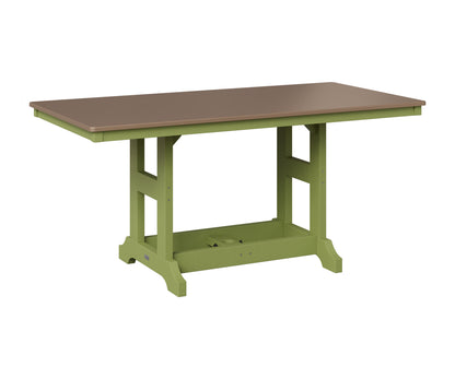Berlin Gardens Garden Classic 33" x 66" Rectangular Table in Kiwi Green, Hammered Bronze top