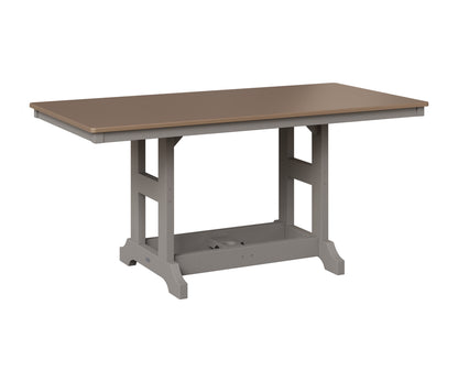 Berlin Gardens Garden Classic 33" x 66" Rectangular Table in Light Gray, Hammered Bronze top