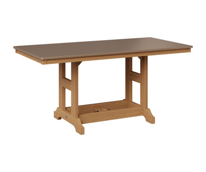 Berlin Gardens Garden Classic 33" x 66" Rectangular Table in Natural Teak, Hammered Bronze top