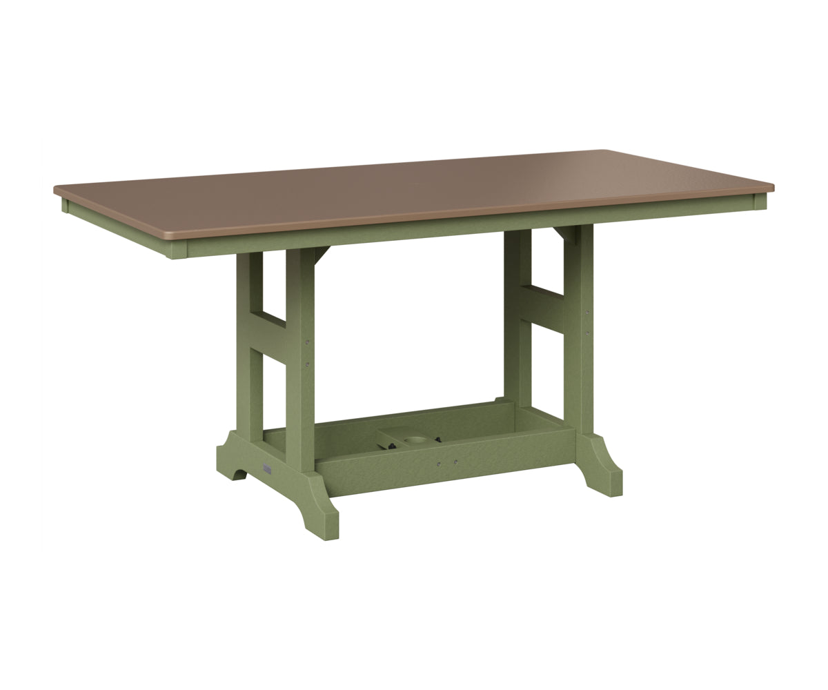 Berlin Gardens Garden Classic 33" x 66" Rectangular Table in Sage, Hammered Bronze top