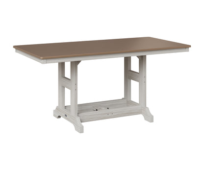 Berlin Gardens Garden Classic 33" x 66" Rectangular Table in Seashell, Hammered Bronze top