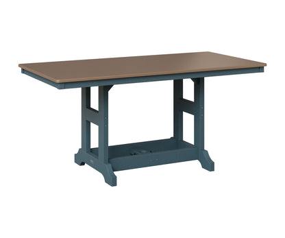 Berlin Gardens Garden Classic 33" x 66" Rectangular Table in Slate, Hammered Bronze top