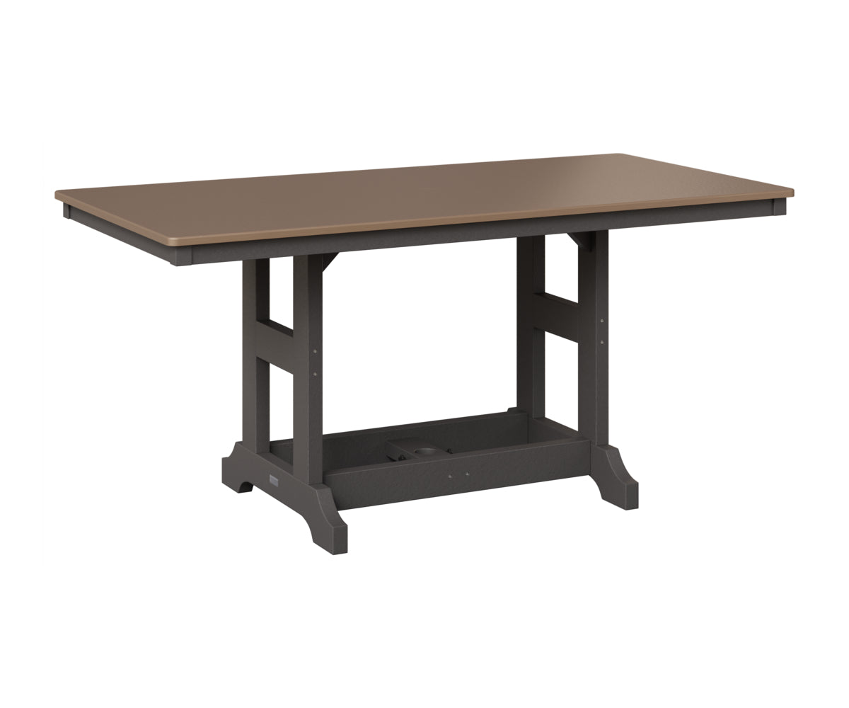 Berlin Gardens Garden Classic 33" x 66" Rectangular Table in Smoke Gray, Hammered Bronze top