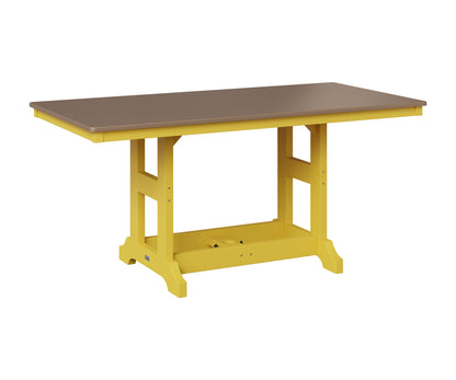 Berlin Gardens Garden Classic 33" x 66" Rectangular Table in Sunburst Yellow, Hammered Bronze top
