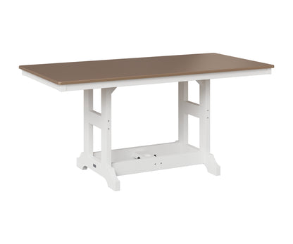 Berlin Gardens Garden Classic 33" x 66" Rectangular Table in White, Hammered Bronze top