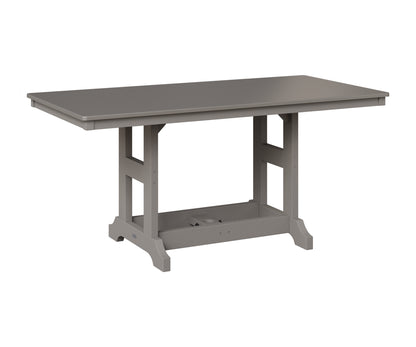 Berlin Gardens Garden Classic 33" x 66" Rectangular Table in Light Gray, Hammered Stainless top