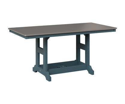 Berlin Gardens Garden Classic 33" x 66" Rectangular Table in Slate, Hammered Stainless top