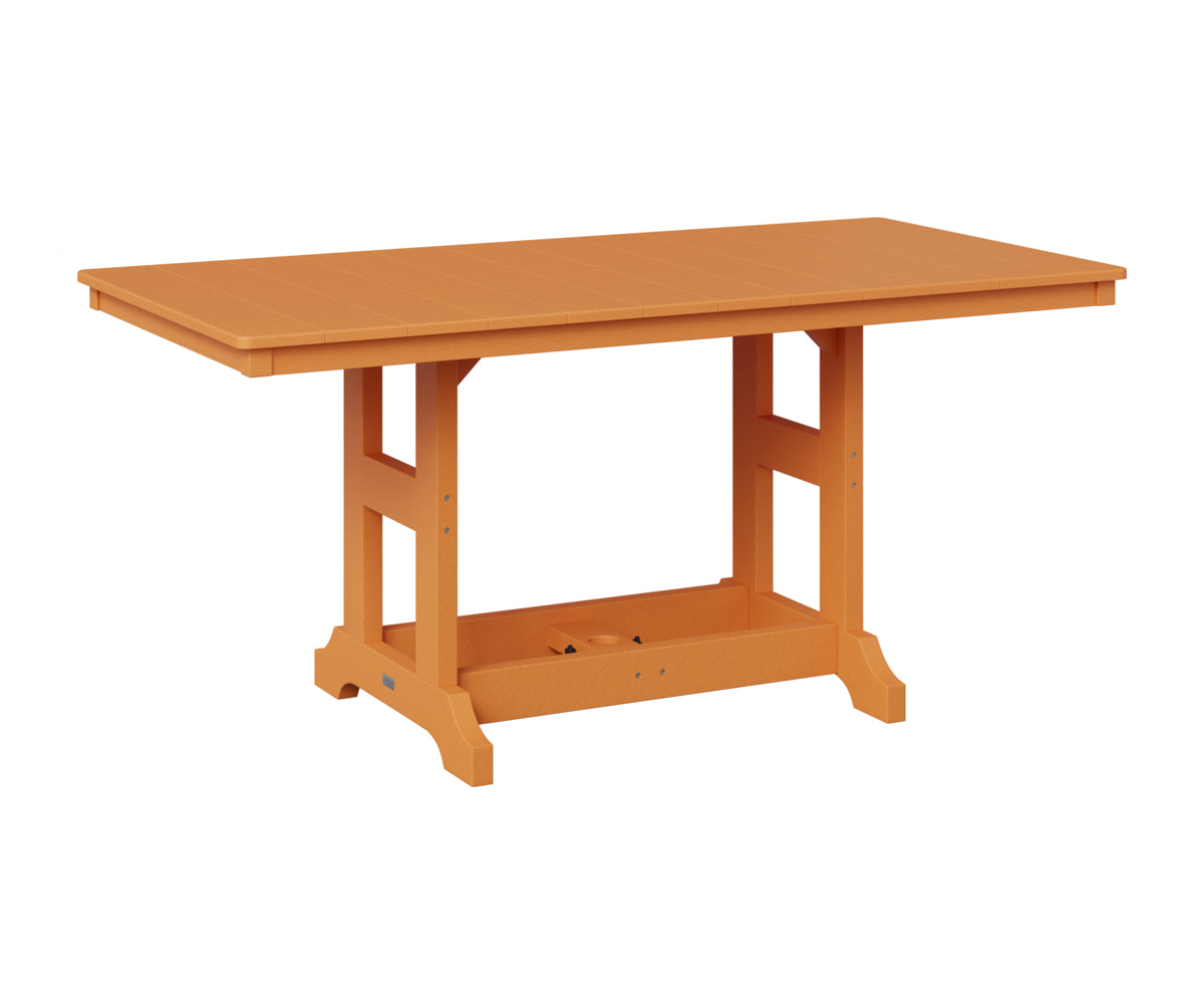 Berlin Gardens Garden Classic 33" x 66" Rectangular Table in Mango Orange
