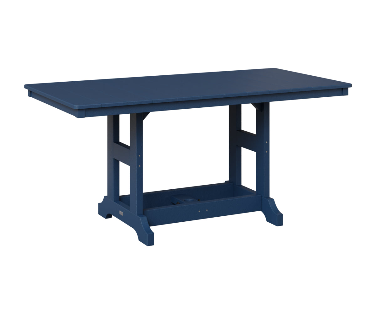 Berlin Gardens Garden Classic 33" x 66" Rectangular Table in Navy Blue