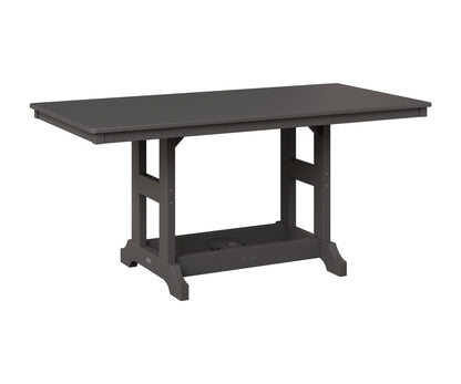 Berlin Gardens Garden Classic 33" x 66" Rectangular Table in Smoke Gray