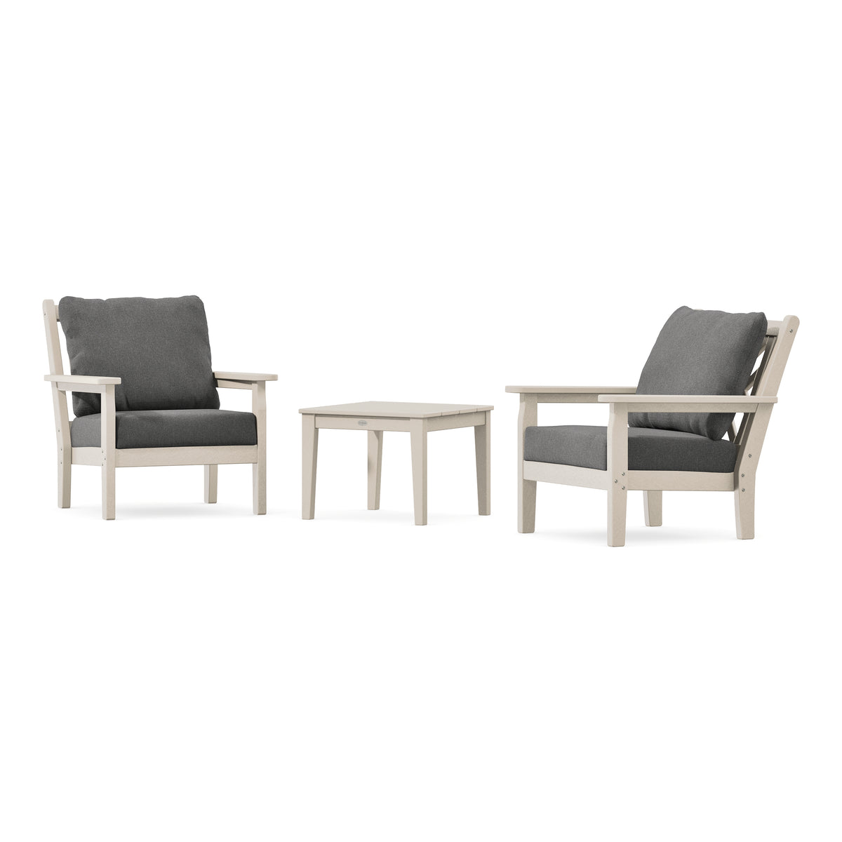 POLYWOOD Chippendale 3-Piece Deep Seating Set in Sand