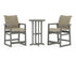 POLYWOOD EDGE Woven 3-Piece Farmhouse Counter Set in Slate Grey / Dune Grass