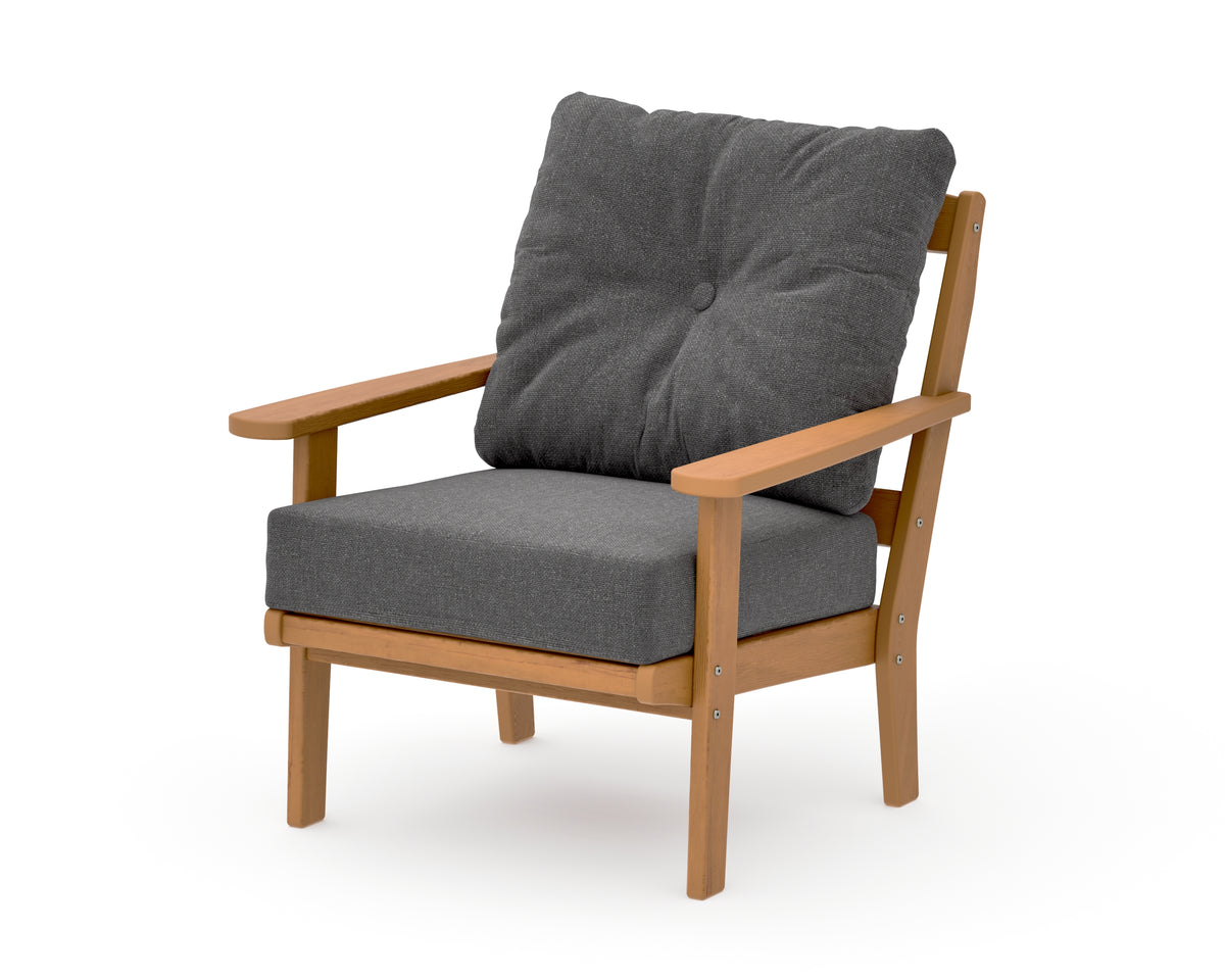 POLYWOOD Mission Deep Seating Chair in Natural / Ash Charcoal