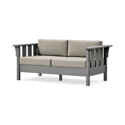 POLYWOOD Acadia Deep Seating Loveseat in Slate Grey / Cast Ash