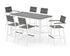 POLYWOOD Main Street 7-Piece Bar Set in White / Slate Grey