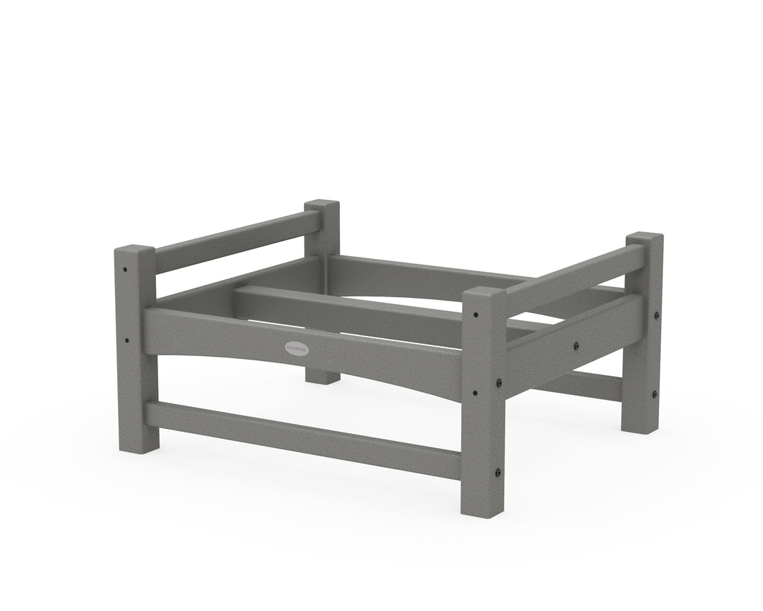 POLYWOOD Club Ottoman Frame in Slate Grey