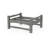 POLYWOOD Club Ottoman Frame in Slate Grey