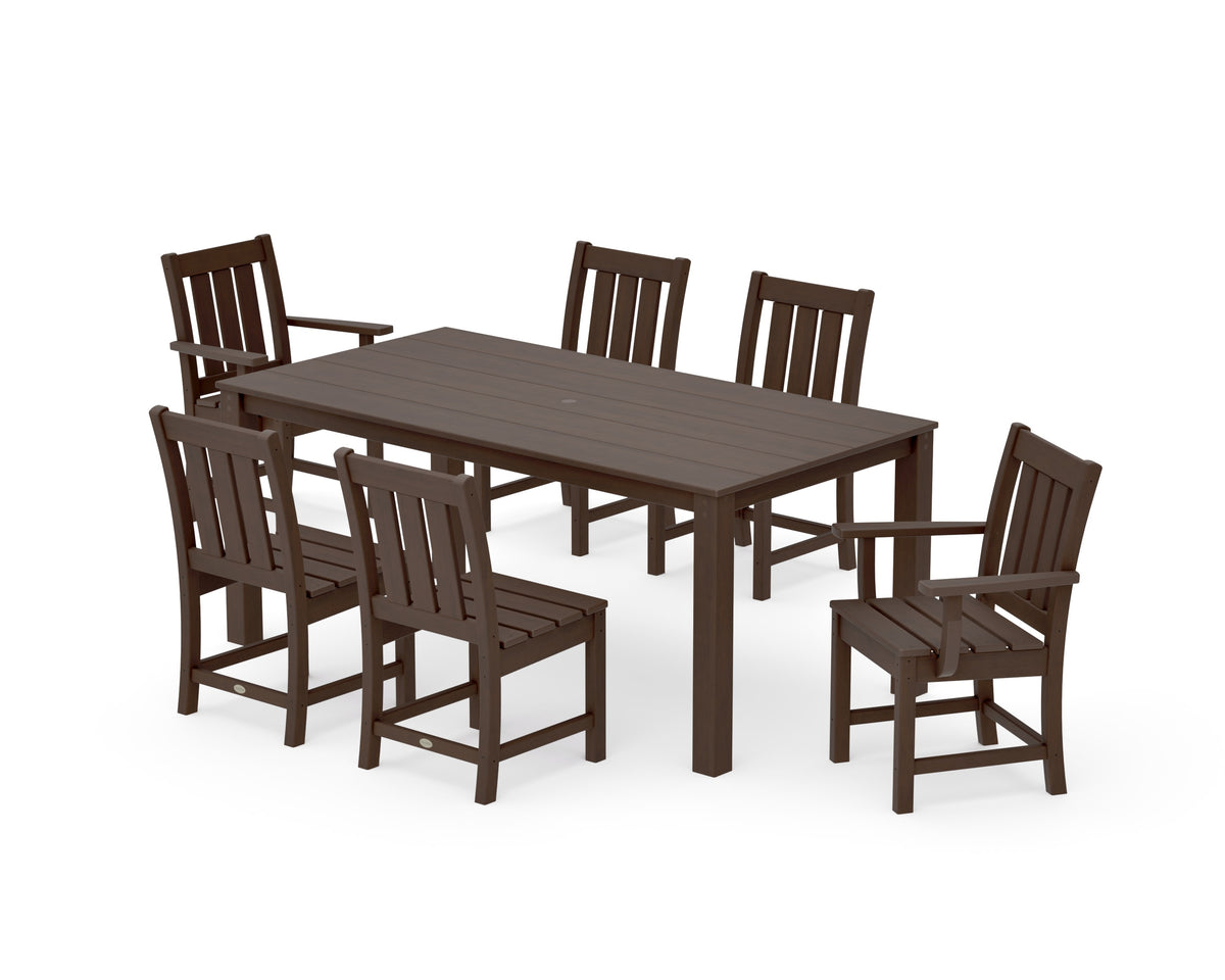 POLYWOOD Oxford 7-Piece Parsons Dining Set in Kona
