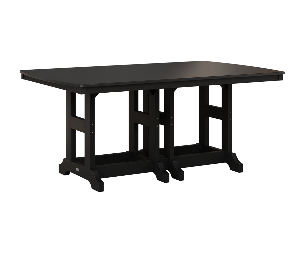 Berlin Gardens Garden Classic 44" x 72" Rectangular Table in Black, Hammered Black top