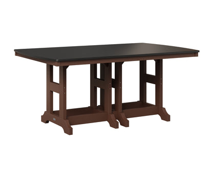 Berlin Gardens Garden Classic 44" x 72" Rectangular Table in Chocolate Brown, Hammered Black top