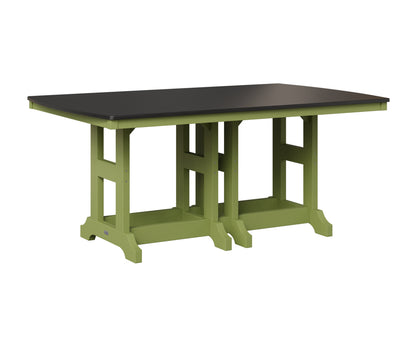 Berlin Gardens Garden Classic 44" x 72" Rectangular Table in Kiwi Green, Hammered Black top