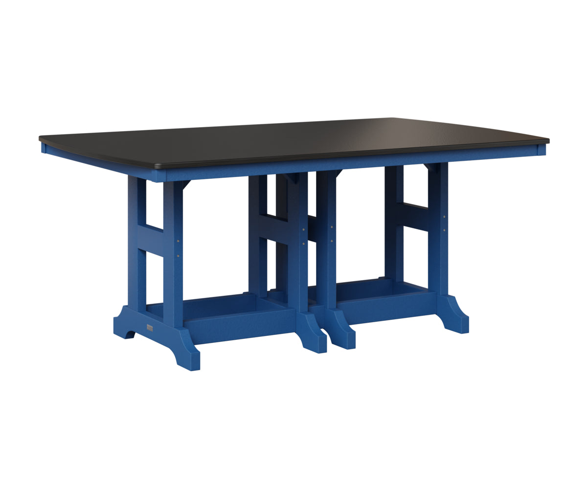 Berlin Gardens Garden Classic 44" x 72" Rectangular Table in Pacific Blue, Hammered Black top