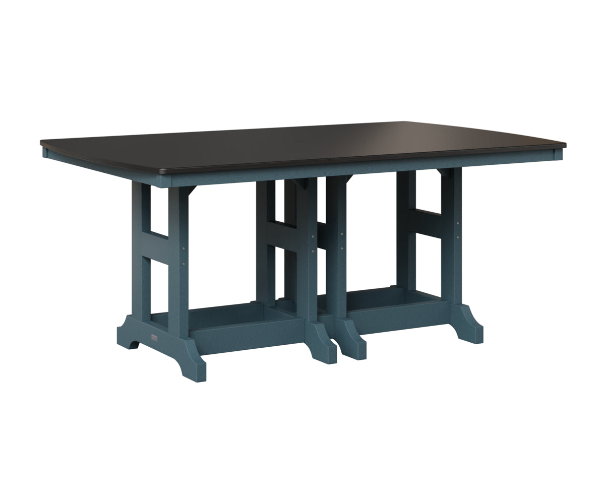 Berlin Gardens Garden Classic 44" x 72" Rectangular Table in Slate, Hammered Black top