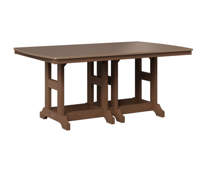 Berlin Gardens Garden Classic 44" x 72" Rectangular Table in Brazilian Walnut, Hammered Bronze top