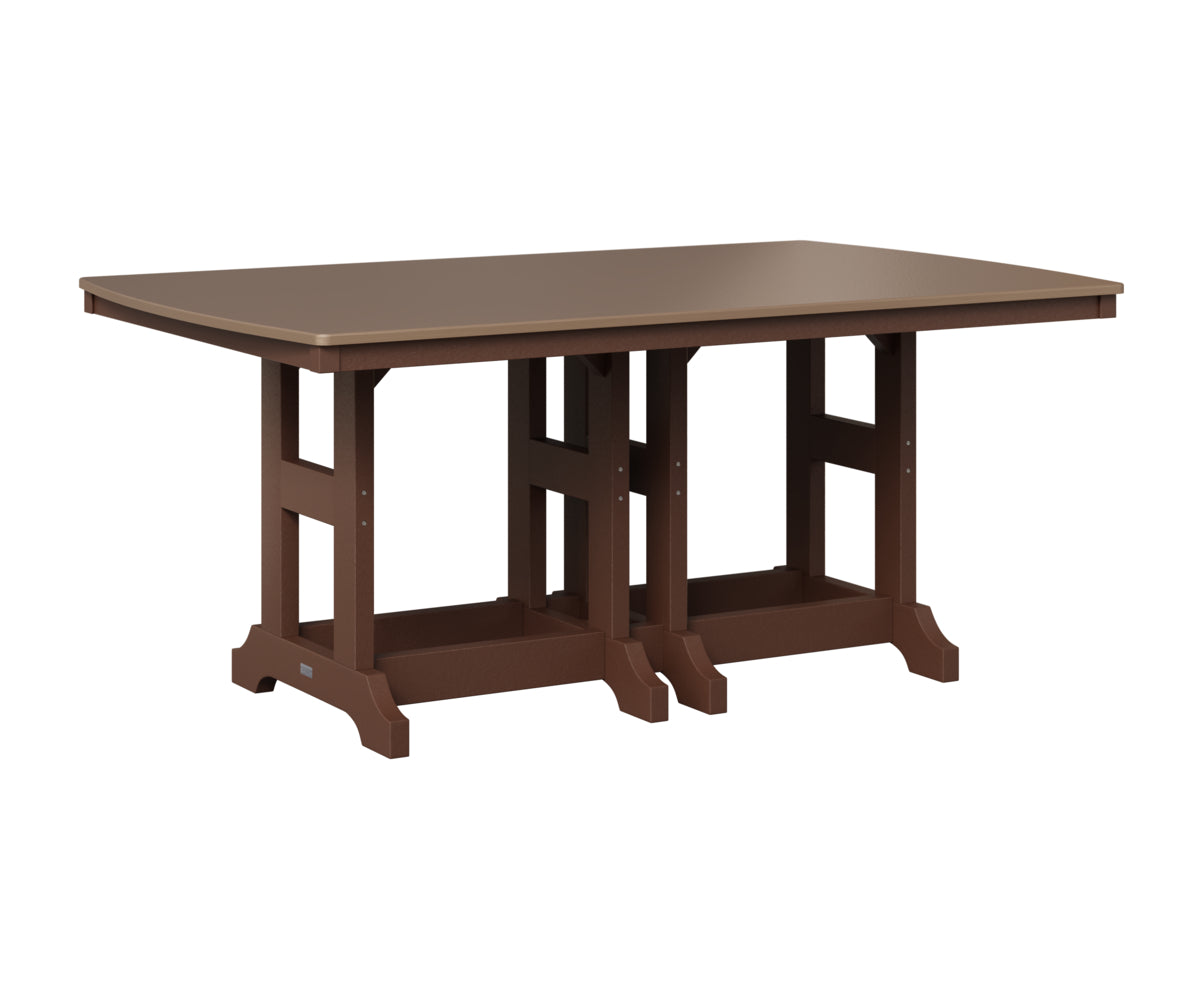 Berlin Gardens Garden Classic 44" x 72" Rectangular Table in Chocolate Brown, Hammered Bronze top