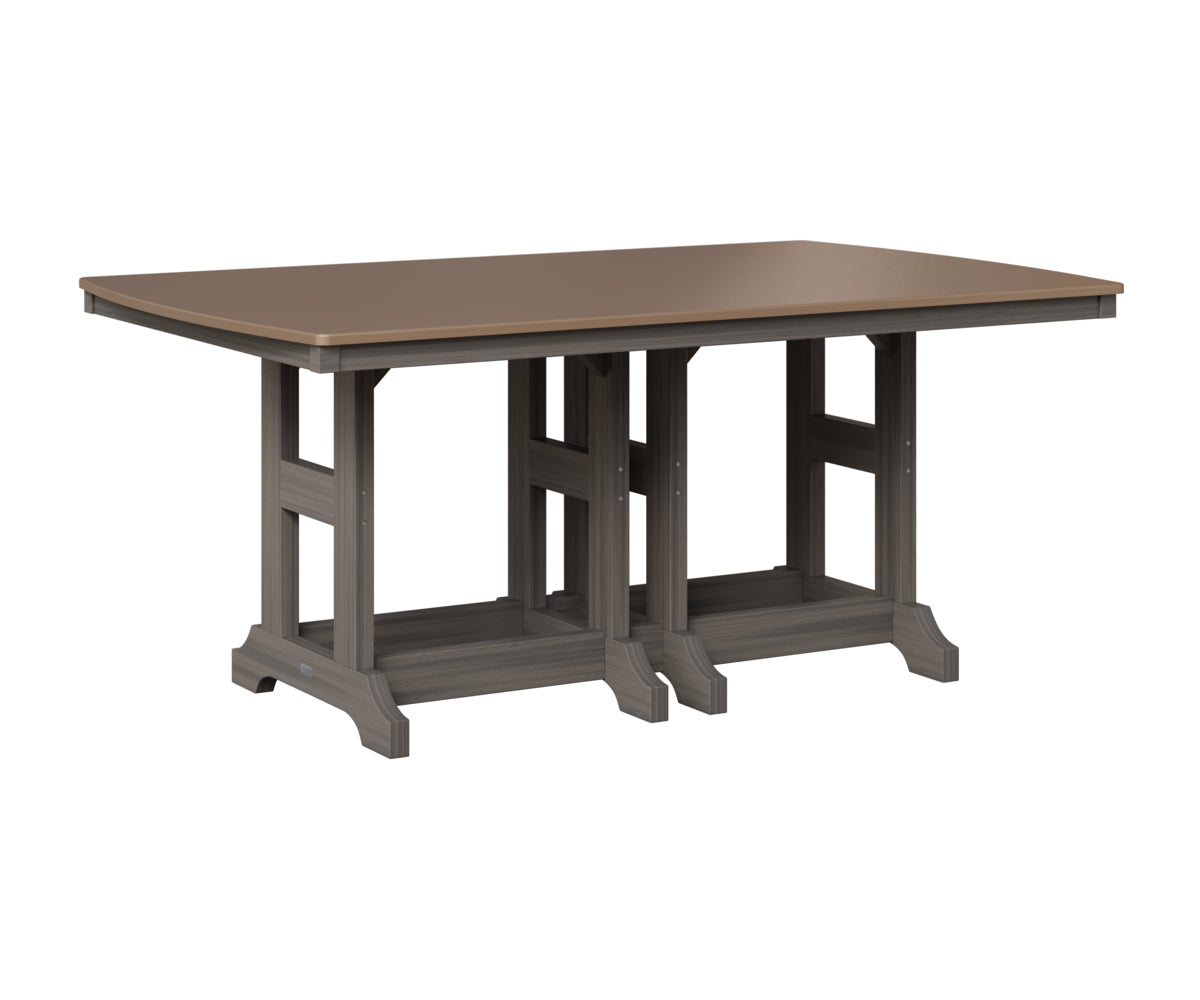 Berlin Gardens Garden Classic 44" x 72" Rectangular Table in Coastal Gray, Hammered Bronze top