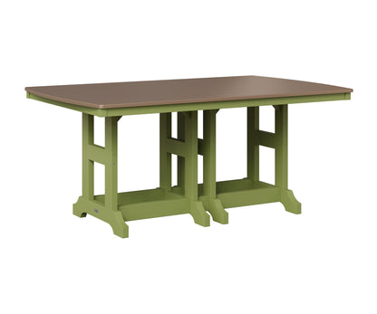 Berlin Gardens Garden Classic 44" x 72" Rectangular Table in Kiwi Green, Hammered Bronze top