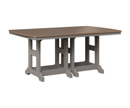 Berlin Gardens Garden Classic 44" x 72" Rectangular Table in Light Gray, Hammered Bronze top