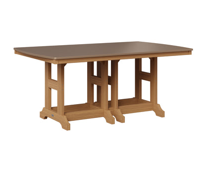 Berlin Gardens Garden Classic 44" x 72" Rectangular Table in Natural Teak, Hammered Bronze top