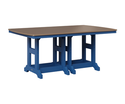 Berlin Gardens Garden Classic 44" x 72" Rectangular Table in Pacific Blue, Hammered Bronze top
