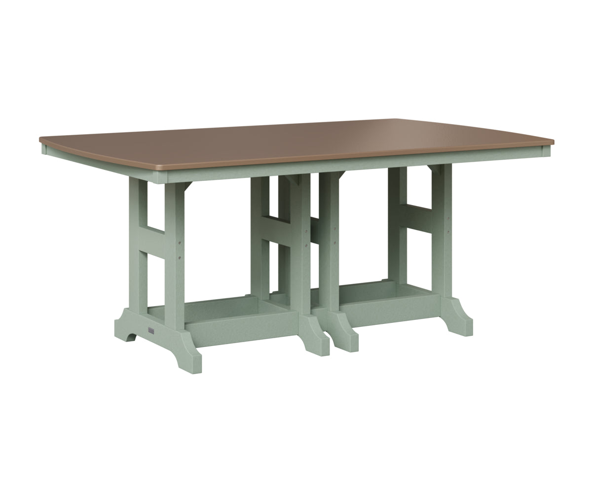 Berlin Gardens Garden Classic 44" x 72" Rectangular Table in Sea Foam, Hammered Bronze top