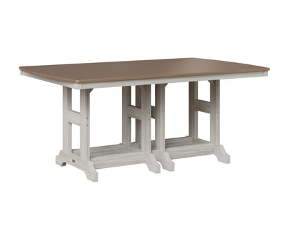 Berlin Gardens Garden Classic 44" x 72" Rectangular Table in Seashell, Hammered Bronze top