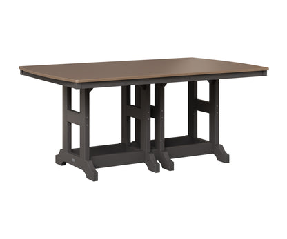Berlin Gardens Garden Classic 44" x 72" Rectangular Table in Smoke Gray, Hammered Bronze top