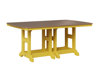 Berlin Gardens Garden Classic 44" x 72" Rectangular Table in Sunburst Yellow, Hammered Bronze top