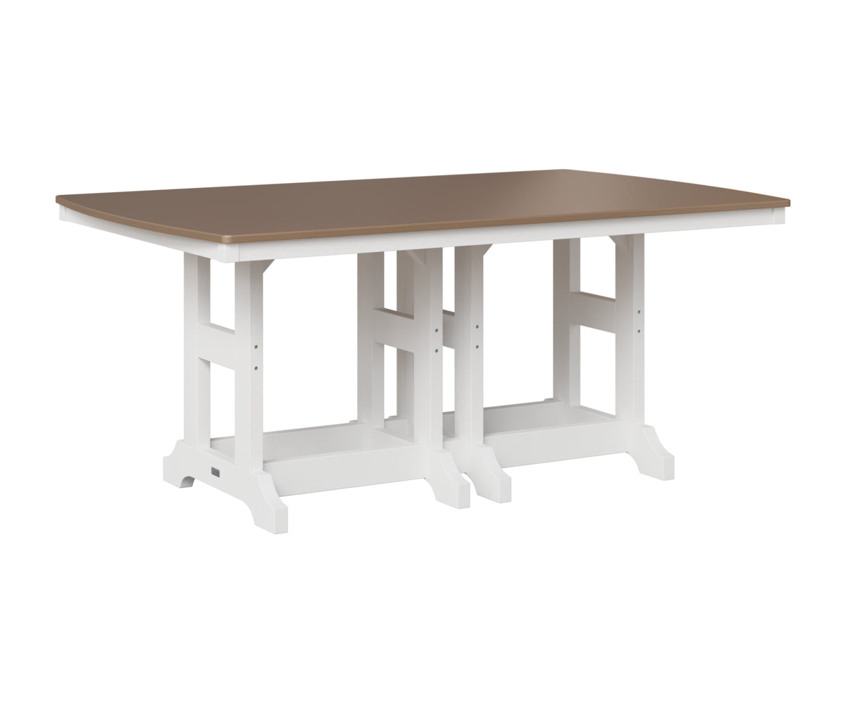 Berlin Gardens Garden Classic 44" x 72" Rectangular Table in White, Hammered Bronze top
