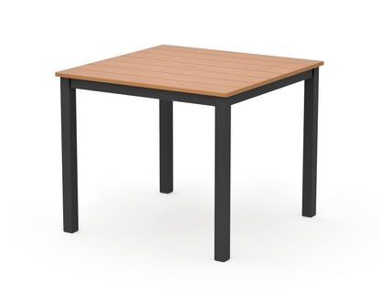 POLYWOOD Main Street 36" x 36" Dining Table in Black / Natural